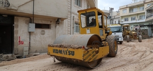 Mardin'de yol çalışmaları devam ediyor