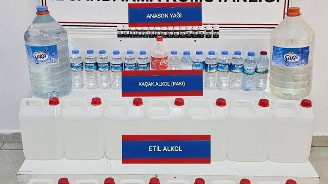 Yozgat'ta 23 litre sahte içki ile 95 litre etil alkol ele geçirildi