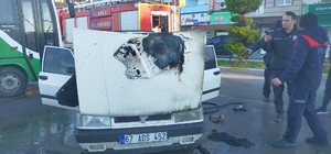 Zonguldak'ta otomobilde çıkan yangın söndürüldü