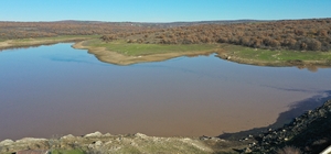 Edirne'de yazın dip seviyeyi gören sulama göleti yağışlarla su tutmaya başl...