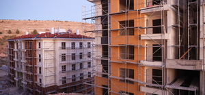 Gaziantep'in Nizip ilçesinde deprem konutlarının yapımı devam ediyor