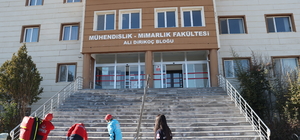 NEVÜ'de yangın tatbikatı yapıldı