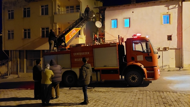 Tunceli'de çıkan baca yangını söndürüldü