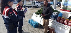 Edirne'de jandarma ekipleri KADES uygulamasını tanıtıyor