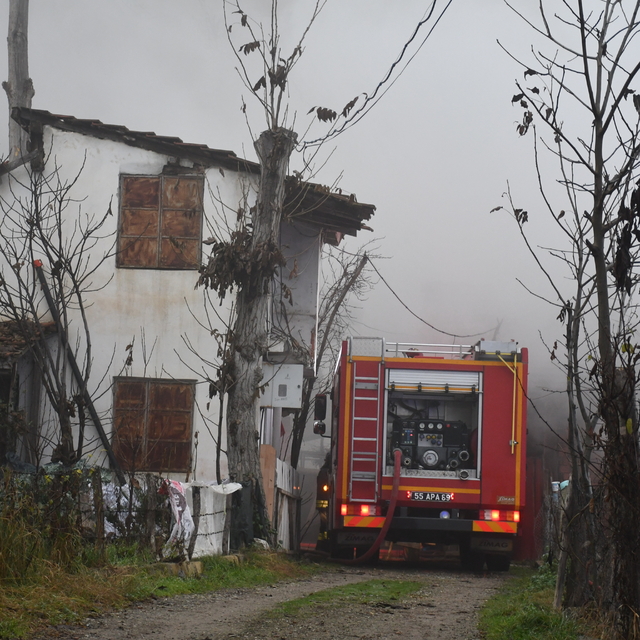 Samsun'da ahırda çıkan yangında 7 büyükbaş hayvan telef oldu