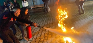 İskilip KYK öğrencilerine yangın eğitimi verildi