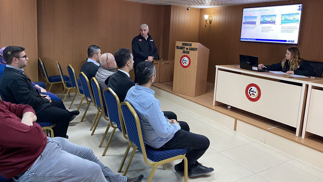 Sorgun TSO çalışanlarına afet farkındalık eğitimi verildi