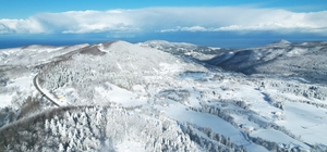 Kastamonu'da ormanlar beyaz örtüyle kaplandı