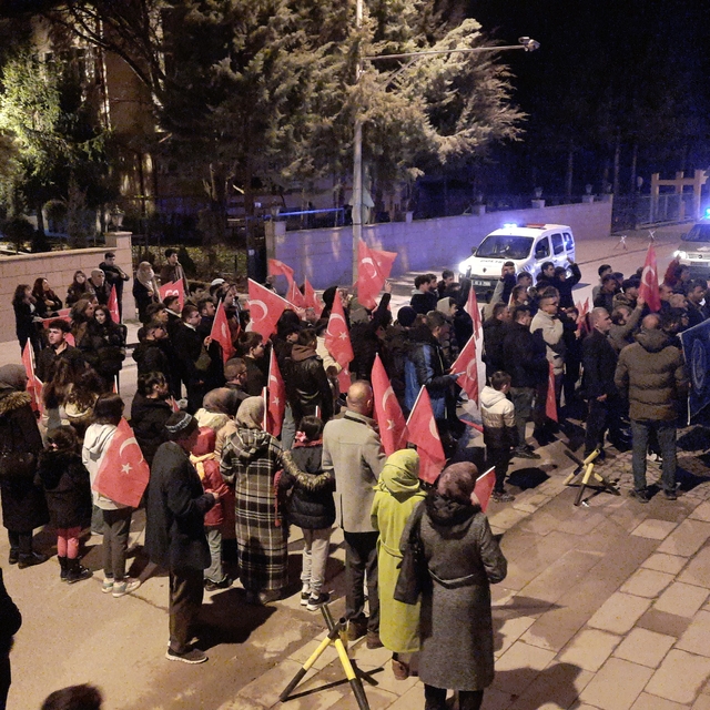 Bozkır'da şehitler için yürüyüş düzenlendi