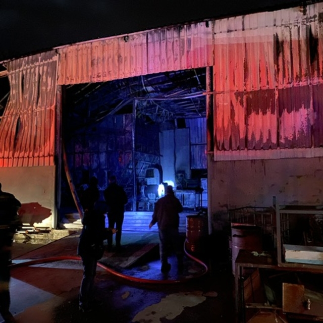 Rize'de, Kalkandere OSB'de atölye yangını