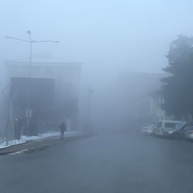 Gerede'de sis etkili oldu