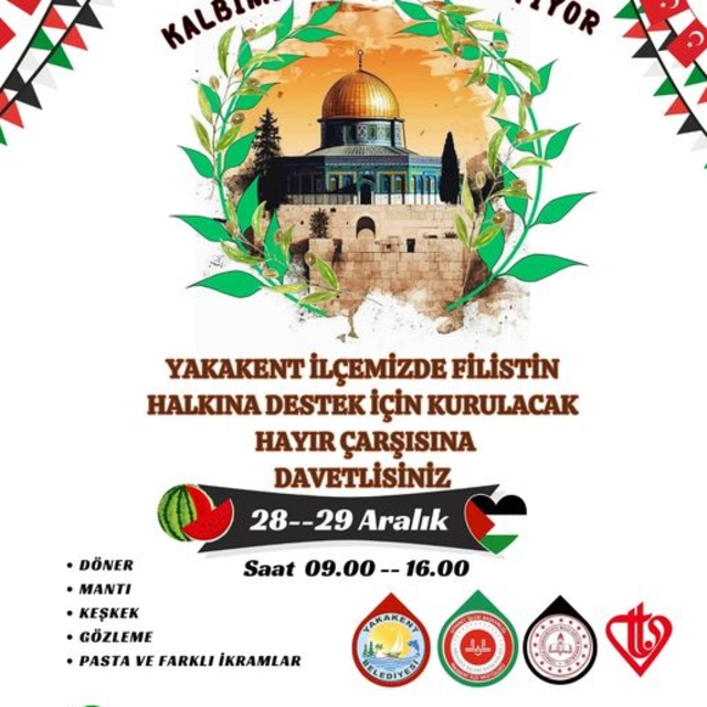 Yakakent'te Filistin'e destek için hayır çarşısı düzenlenecek