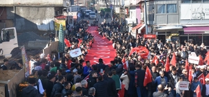 Sason'da "Şehitlere rahmet, Mehmetçiğe destek, teröre lanet" yürüyüşü