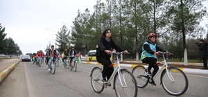 Diyarbakır'da Gazze'ye destek için pedal çevirdiler