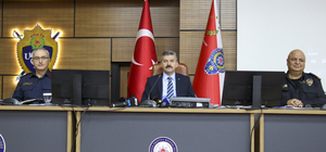 Uşak Valisi Ergün, suçla mücadele faaliyetlerini değerlendirdi