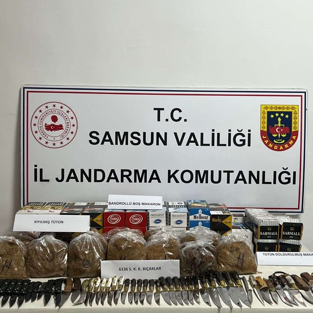 Samsun'da tütün ve sigara kaçakçılığı operasyonunda bir zanlı yakalandı