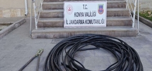 Konya'da kablo hırsızlığı yaptıkları iddiasıyla 3 şüpheli tutuklandı