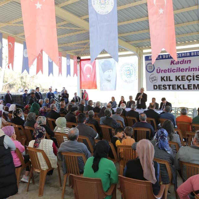 Seydikemer'de kadın üreticilere kıl keçisi dağıtıldı