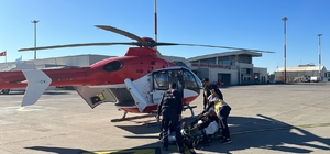Şırnak'ta 82 yaşındaki hasta, ambulans helikopterle Şanlıurfa'ya sevk edildi