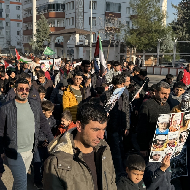 İsrail'in Gazze'ye saldırıları Diyarbakır ve Batman'da protesto edildi