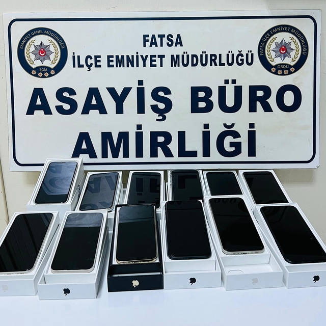 Ordu'da 12 cep telefonu çaldığı iddia edilen kişi tutuklandı