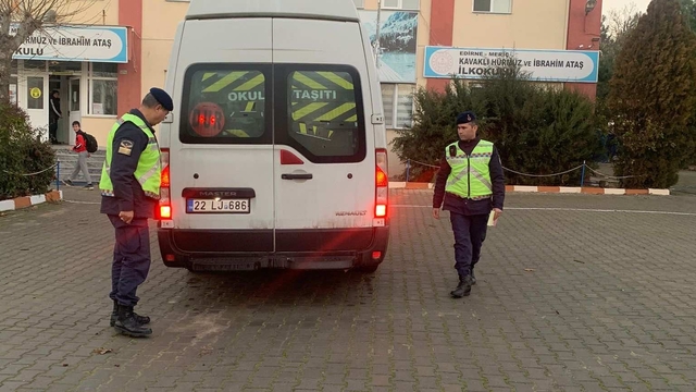 Edirne'de okul servisleri denetlendi