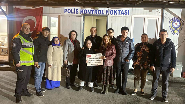 Karamürsel'de yeni yıla görevi başında giren personele ziyaret
