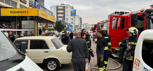Gaziantep'te yangına müdahale ettiği sırada zemine düşen itfaiye eri yarala...