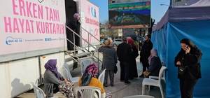 Balıkesirli kadınlara mobil sağlık taraması yapıldı