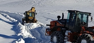 Şırnak'ta kardan kapanan köy yolunun ulaşıma açılmasına çalışılıyor