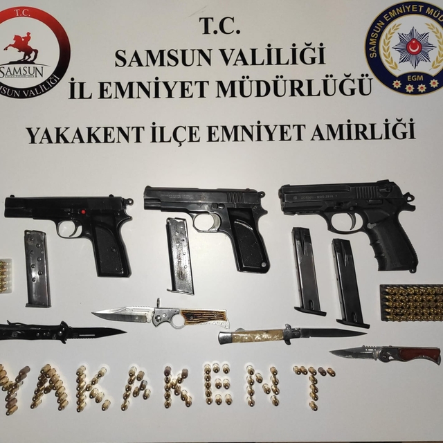 Samsun'da ruhsatsız silah operasyonu