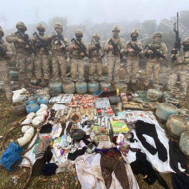 Bingöl'de PKK'lı teröristlerin kullandığı 8 katlı mağara tespit edildi