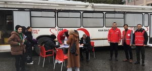 Zara'da öğrenciler kan bağışına destek oldu