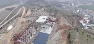 Kahramanmaraş'ta Türkoğlu Acil Durum Hastanesi'nin inşası sürüyor