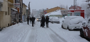 Karlıova'da kar etkili oldu