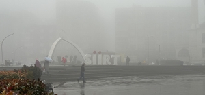 Siirt'te sis görüş mesafesini düşürdü