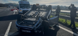 Tekirdağ'da otomobillerin çarpıştığı kazada 3 kişi yaralandı