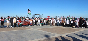OMÜ Tıp Fakültesi öğrencilerinden İsrail'in Gazze'ye saldırılarına tepki