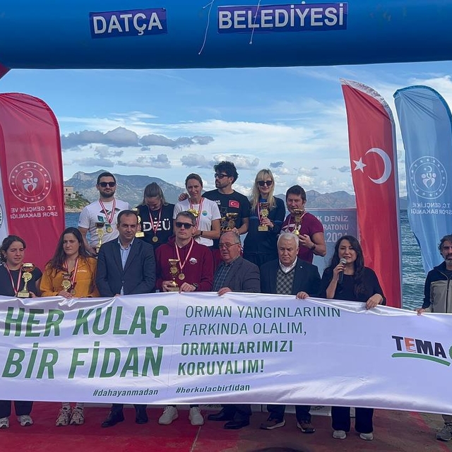 Datça'da 18. Açık Deniz Kış Yüzme Ma­ra­to­nu yapıldı