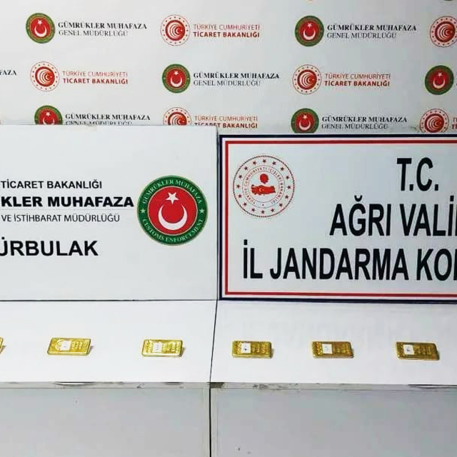 Ağrı'da 20 kilo 596 gram külçe altın ele geçirildi
