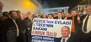 Düzce Belediye Başkanı Özlü'ye coşkulu karşılama