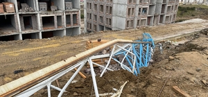 Manisa'da kule vincin devrilmesi sonucu operatör öldü