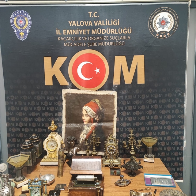 Yalova'da tarihi eser kaçakçılığı operasyonunda 73 obje ele geçirildi