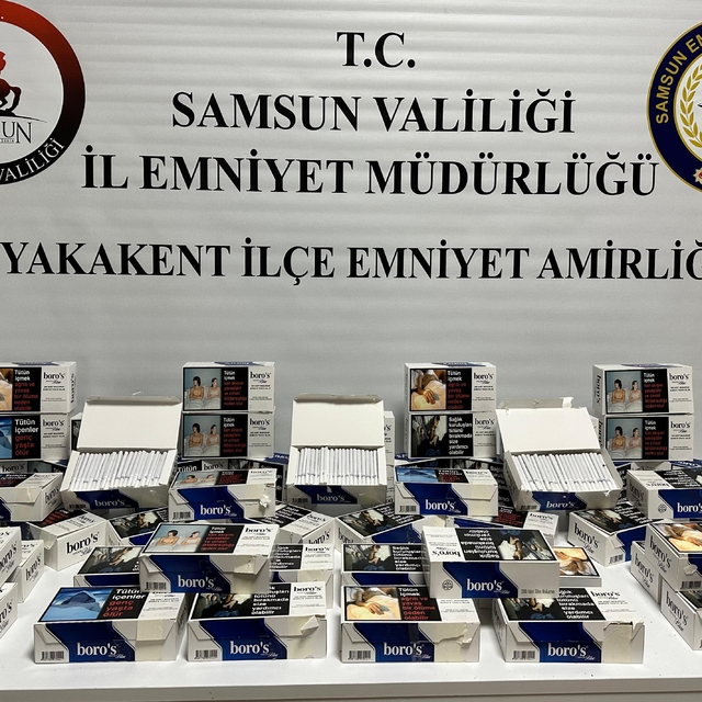 Samsun'da tütün ve sigara kaçakçılığı operasyonunda 2 şüpheli yakalandı