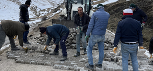 Başçiftlik'te yayla yollarında parke çalışması başladı