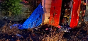 Eskişehir'de devrilen kamyonun sürücüsü öldü