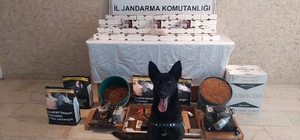 'Çilek'li aramada kilolarca tütün ile binlerce makaron ele geçirildi