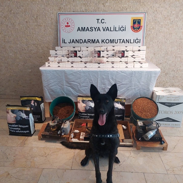 'Çilek'li aramada kilolarca tütün ile binlerce makaron ele geçirildi