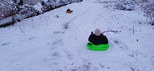 Yeniçağa'da karla mücadele çalışmaları sürüyor