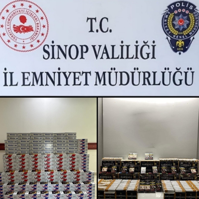 Sinop'ta 60 bin 460 makaron ele geçirildi